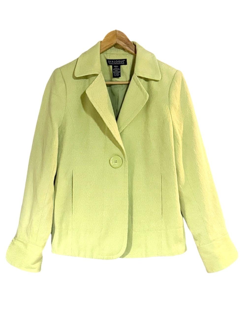 Dialogue pastel green single-button blazer Women’s size small | c